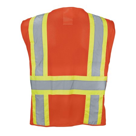 Ironwear Breakaway Safety Vest Class 2 w/ 2" Reflective Tape And 6 Pockets (Orange/2X-Large) 1287BRK-O-2XL